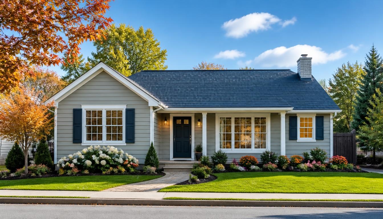 Atlanta-area home with corrected drainage and clean landscaping after foundation grading repair
